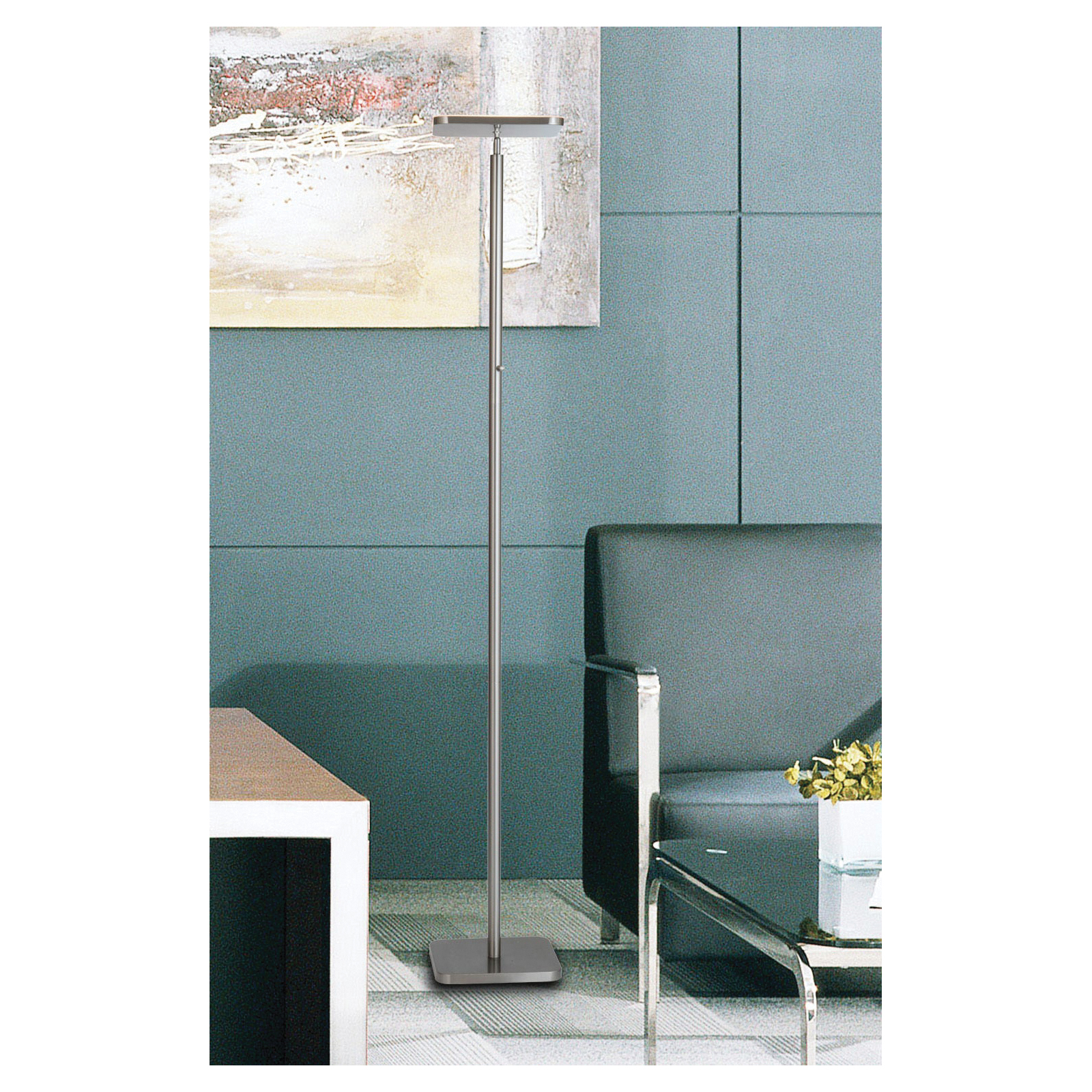Lite Source HECTOR Series LS-83355BN Floor Lamp, 120 V, 30 W, 1-Lamp, LED Lamp, 2550 Lumens, 3000 K Color Temp, Metal - 4