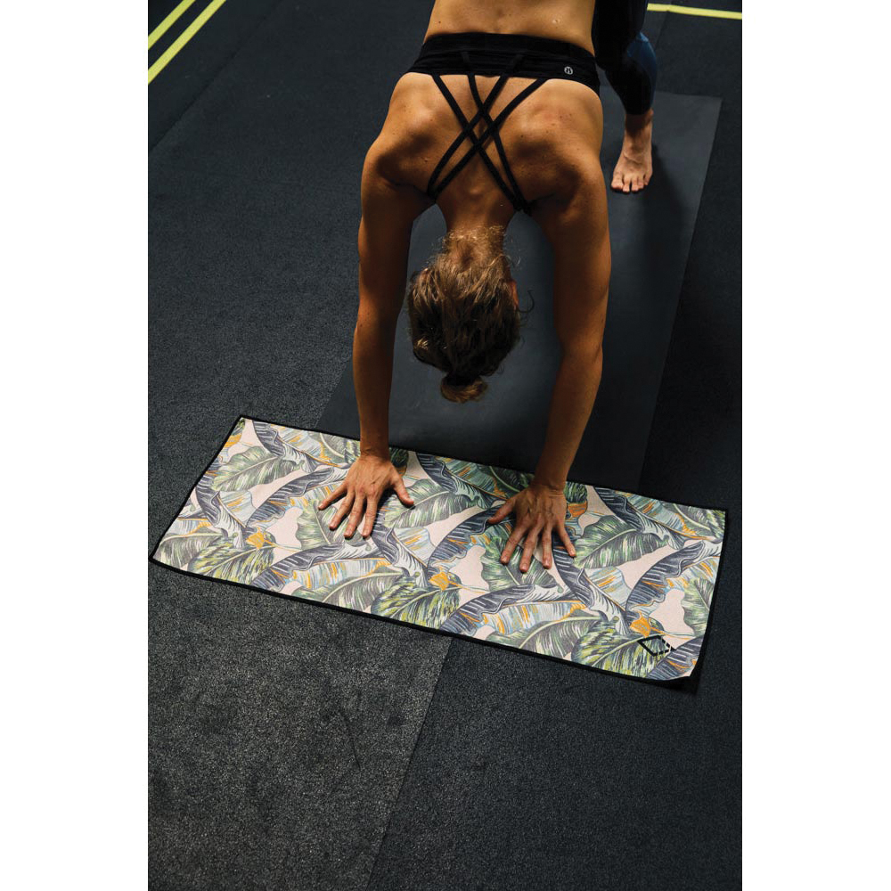 Nomadix DA-FIDL-102 Mini Towel, 40 in L, 16 in W, Polyester, Banana Leaf Green/Charcoal Gray - 5