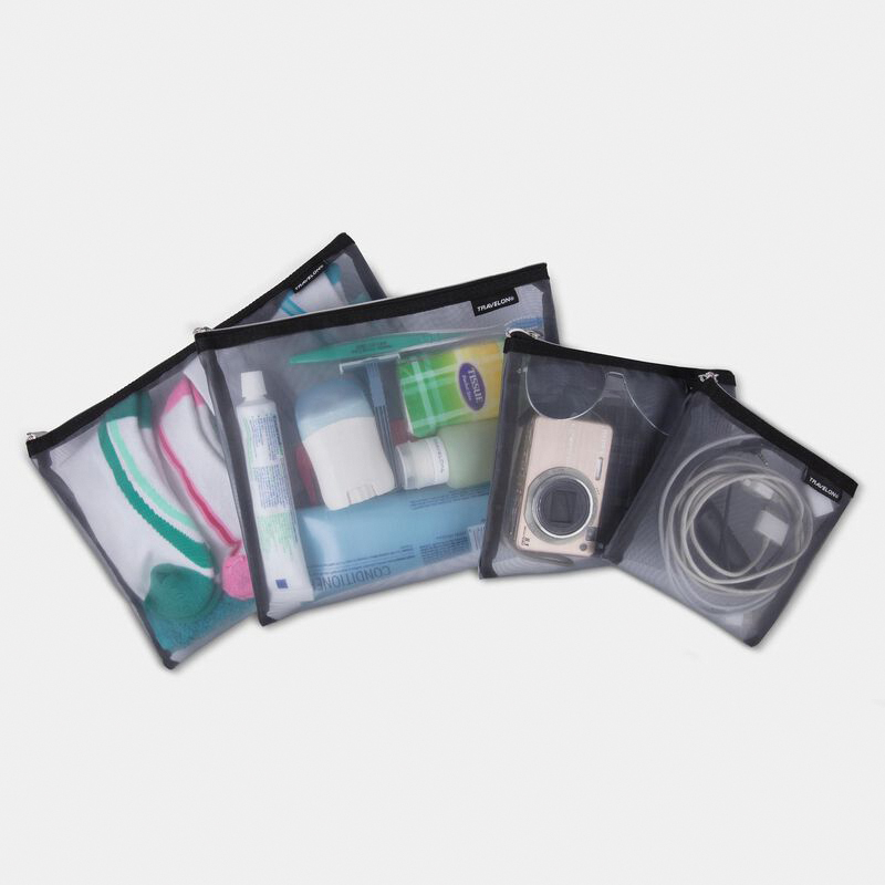 Travelon 13435-510 Mesh Pouch Set, Mesh Nylon, Gray - 2