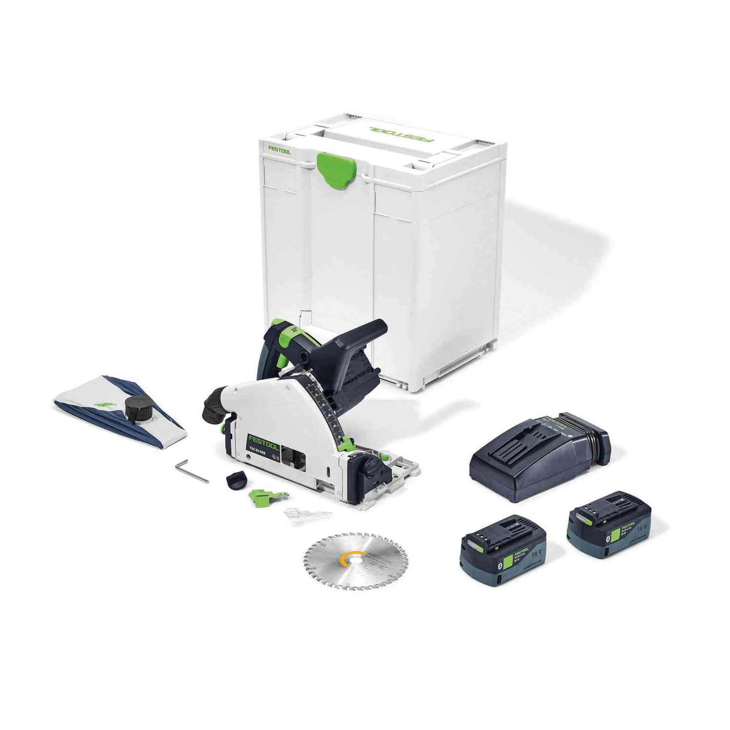 Festool 577677 Cordless Track Saw, Tool Only, 18 V, 5 Ah, 6-1/4 in Dia Saw Blade, 2-1/8 in Cutting Capacity - 2