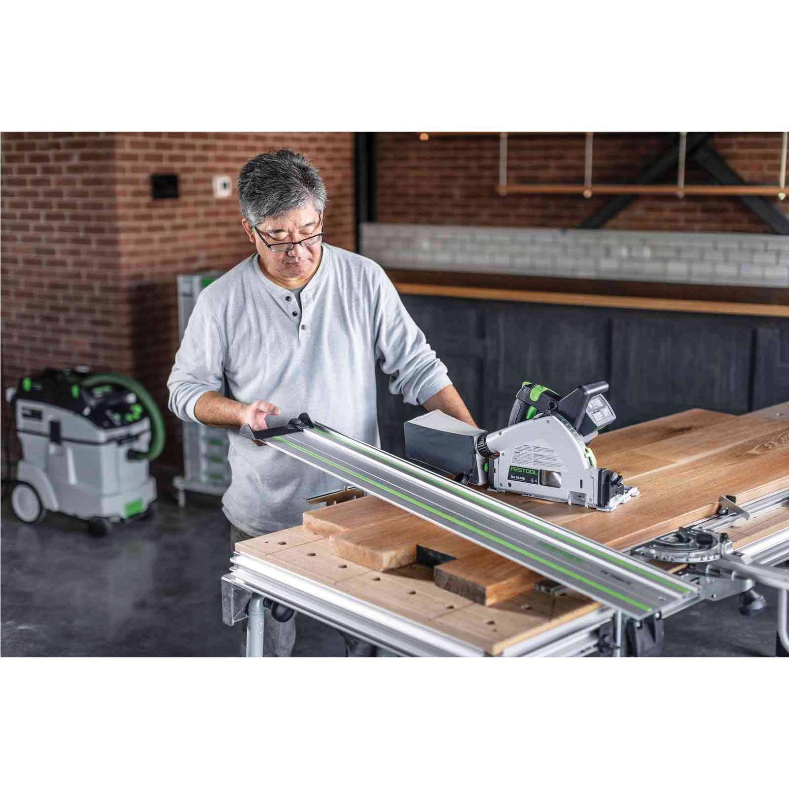 Festool 577677 Cordless Track Saw, Tool Only, 18 V, 5 Ah, 6-1/4 in Dia Saw Blade, 2-1/8 in Cutting Capacity - 3