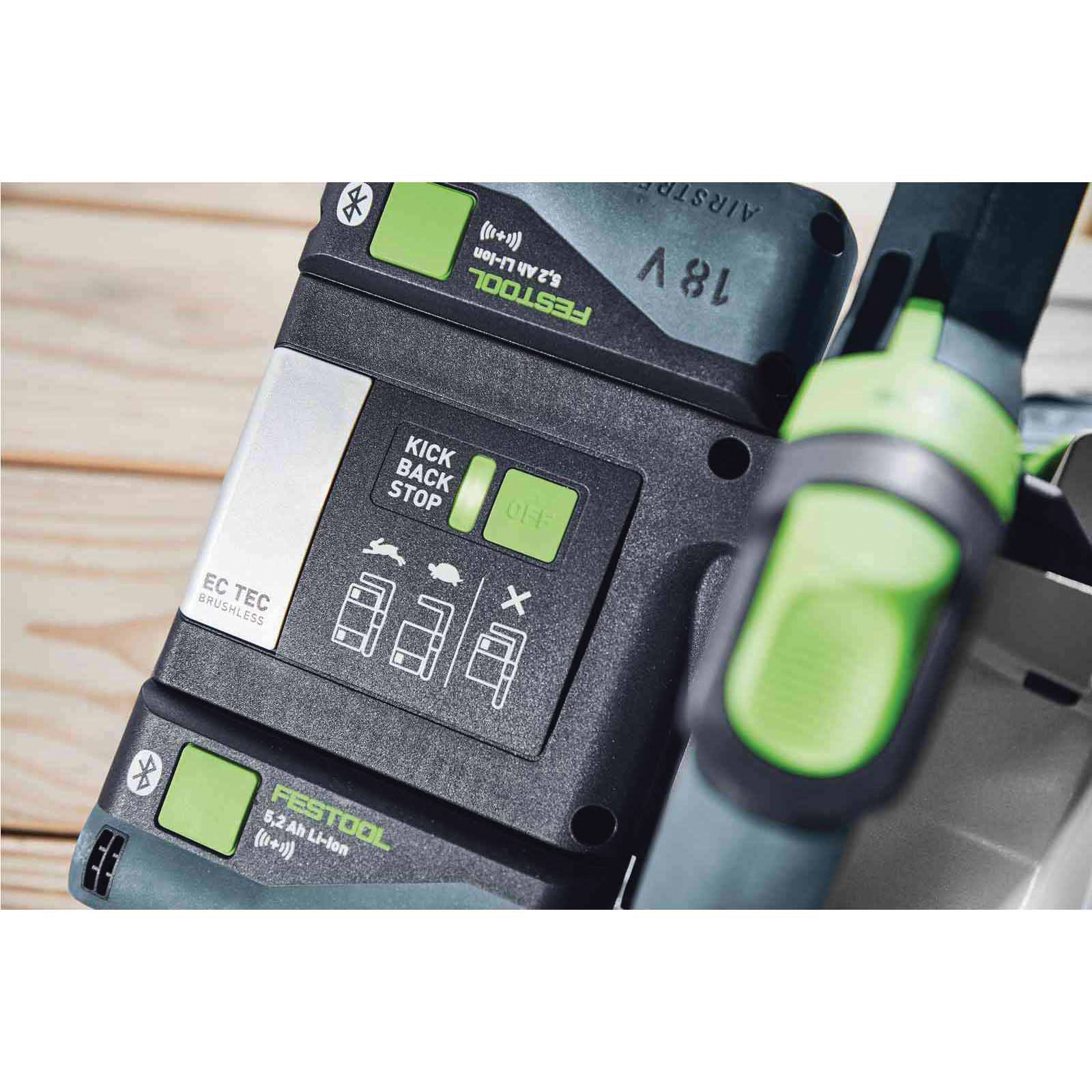 Festool 577677 Cordless Track Saw, Tool Only, 18 V, 5 Ah, 6-1/4 in Dia Saw Blade, 2-1/8 in Cutting Capacity - 5