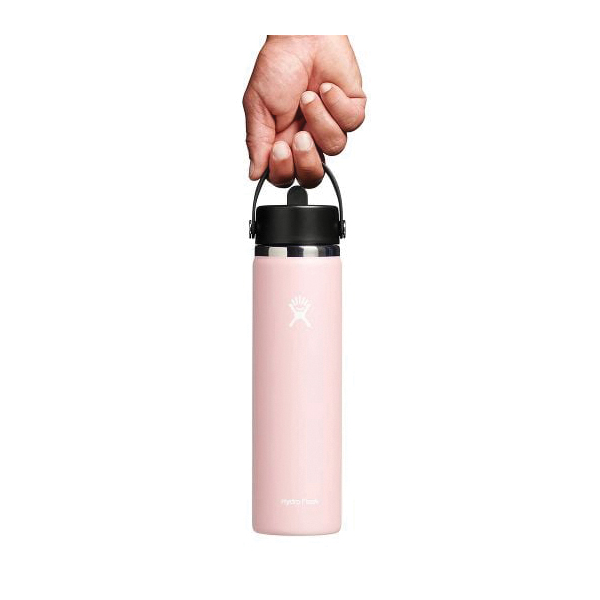 Hydro Flask W24BFS678 Wide Mouth Water Bottle with Flex Straw Cap, 24 oz, Stainless Steel, Trillium, Powder-Coated - 2