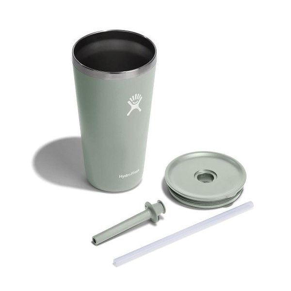 Hydro Flask All Around Series T28PS374 Tumbler, 28 oz, Press-In Straw Lid, Stainless Steel, Agave, Insulated - 4