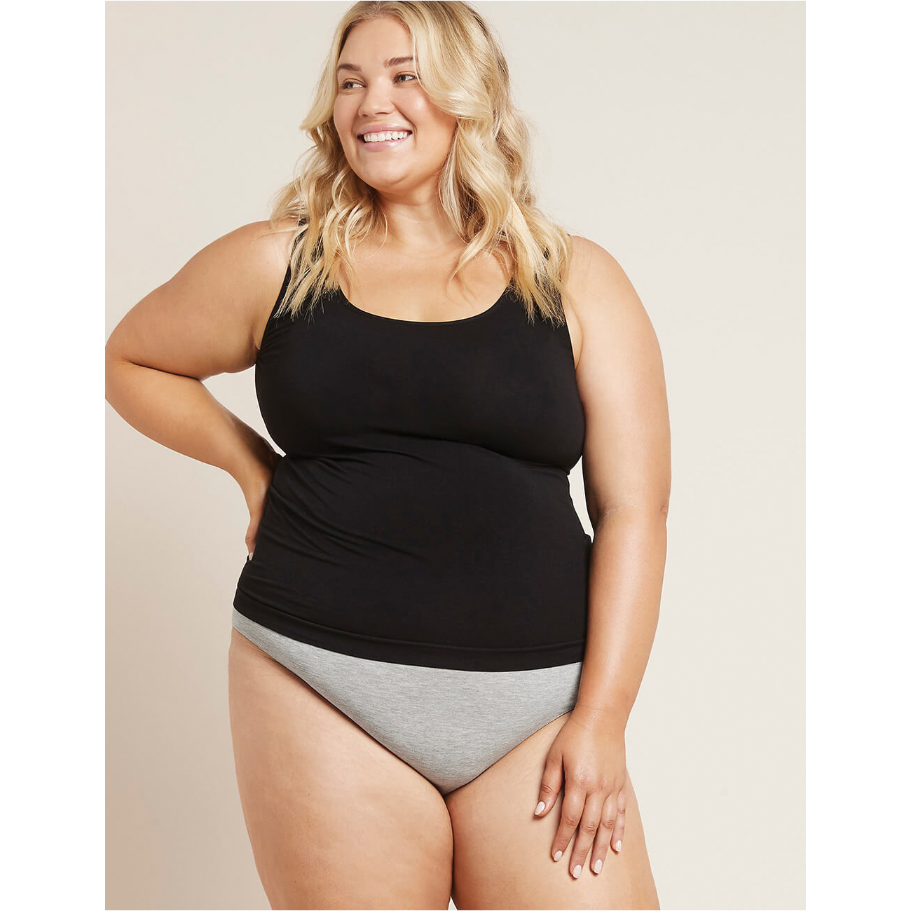 Boody TT-BL-XL Tank Top, XL, Elastane/Nylon/Viscose, Black, Slim - 4