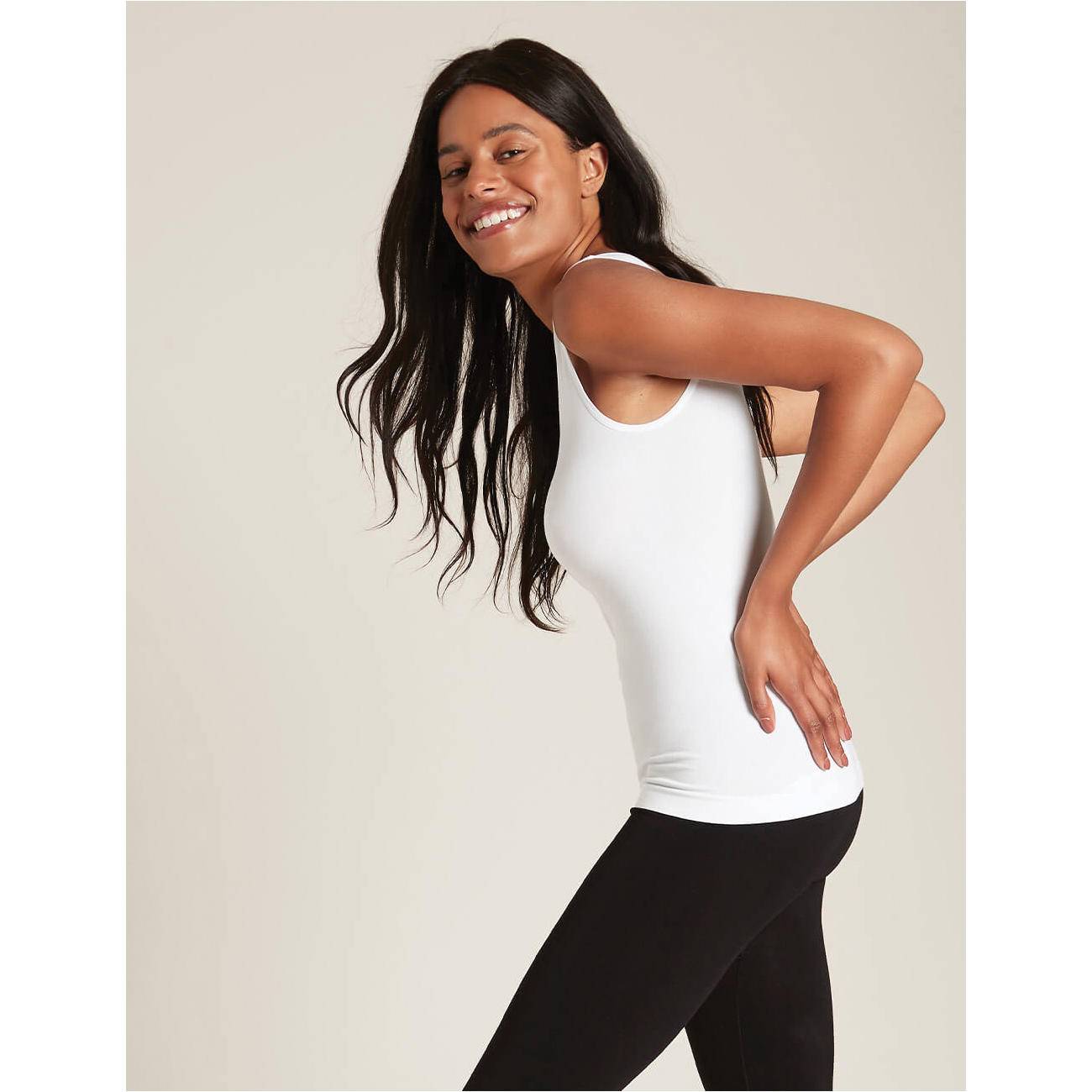 Boody TT-WH-XL Tank Top, XL, Elastane/Nylon/Viscose, White, Slim - 2