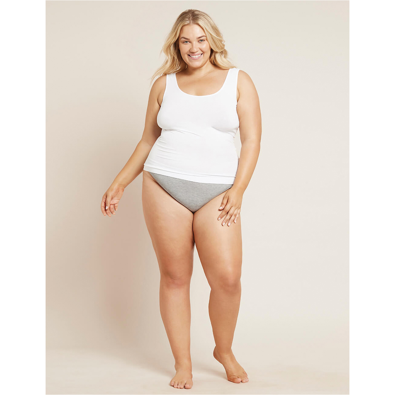 Boody TT-WH-XL Tank Top, XL, Elastane/Nylon/Viscose, White, Slim - 4