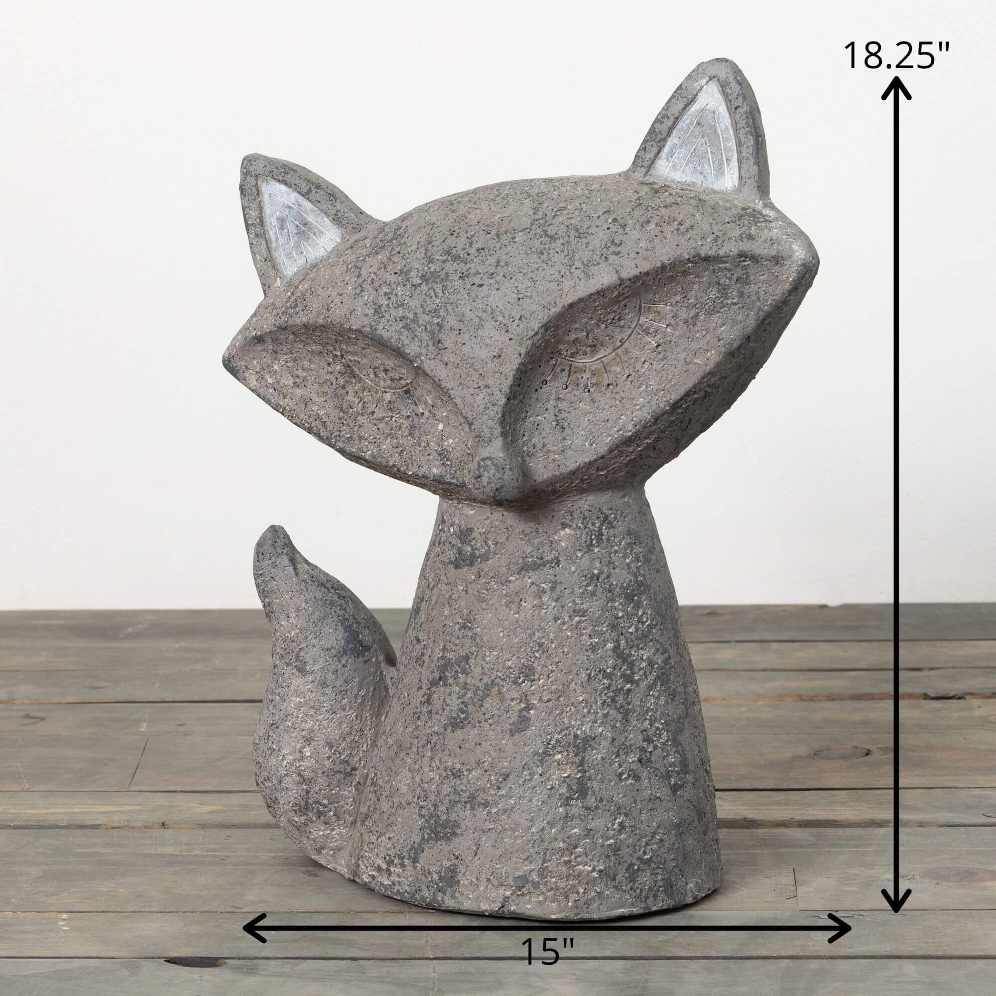 Sullivans PR2800 Garden Statue, 18-1/4 in H, Fox, Resin, Gray - 4