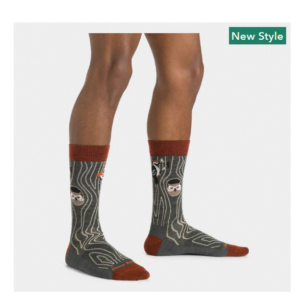 Darn Tough Woody Series 6111-Forest-M Lifestyle Crew Socks, Men's, M, Lycra Spandex/Merino Wool/Nylon, Forest - 5