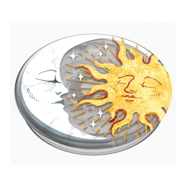 Popsockets PlantCore Series PLANT SUN AND Sun and Moon Pop Socket, Polymer, Translucent, Enamel - 5