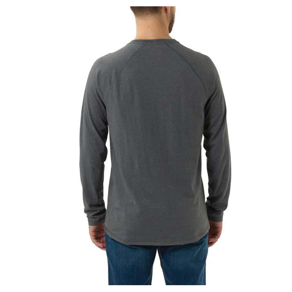 Carhartt 106656-CRH-L T-Shirt, L, Regular, Cotton/Polyester, Carbon Heather, Long Sleeve, Relaxed Fit - 2