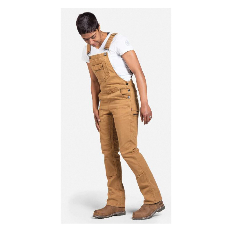 Dovetail Workwear Freshley Series DWS21O1C22-00X30 Overalls, 00, 23-1/2 to 26 in, Cotton/Spandex, Saddle Brown Canvas - 3
