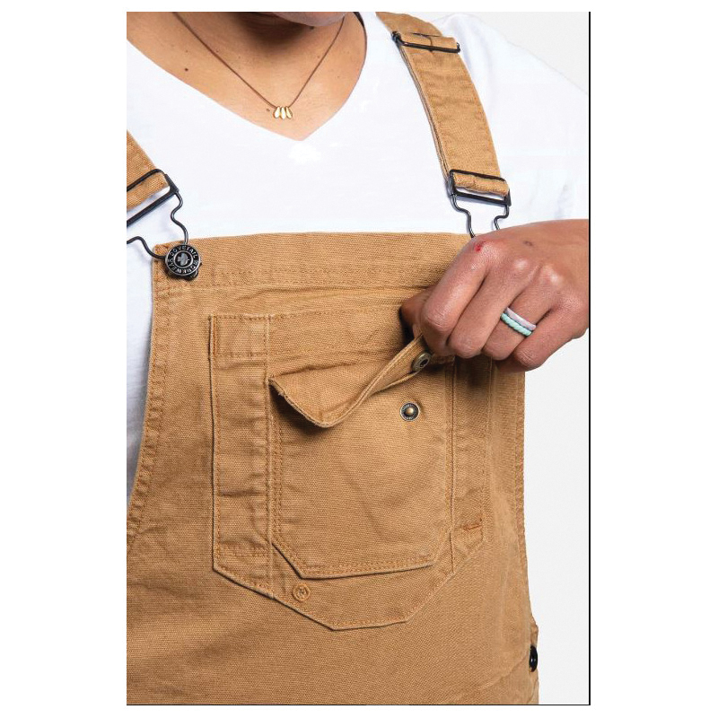 Dovetail Workwear Freshley Series DWS21O1C22-00X30 Overalls, 00, 23-1/2 to 26 in, Cotton/Spandex, Saddle Brown Canvas - 5