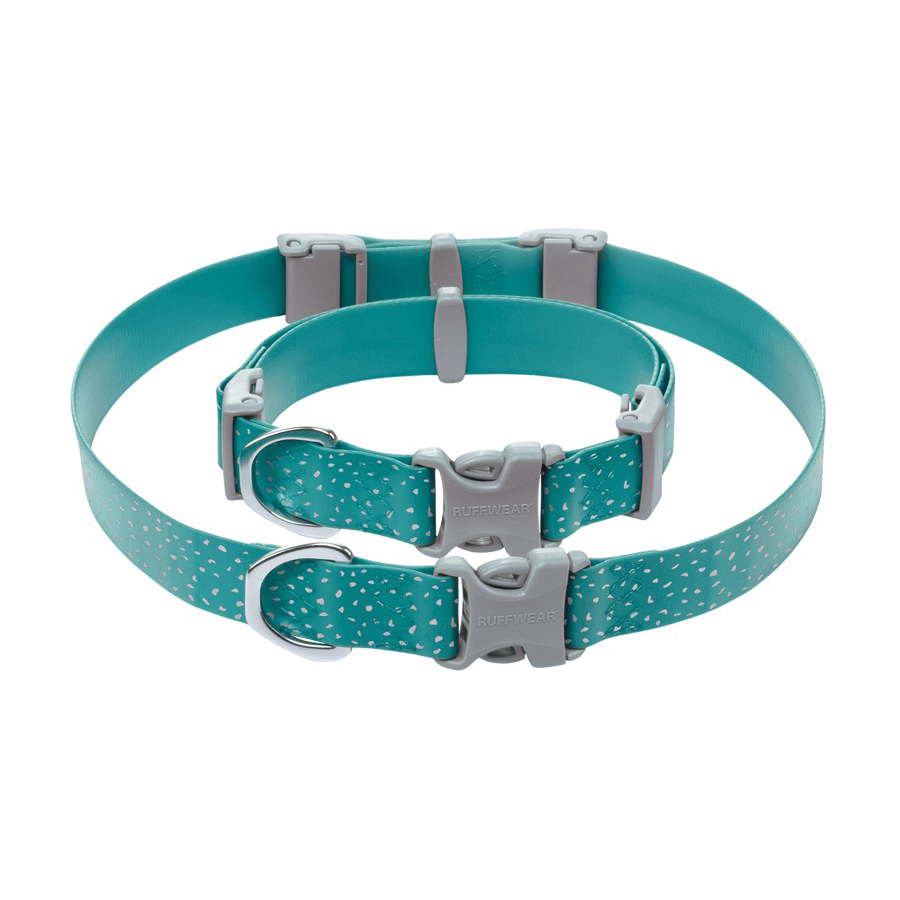 Ruffwear Confluence Series 2585-421-14-20 Waterproof Dog Collar, 14 to 20 in, D-Ring, 1 in W, Polyester, Aurora Teal - 3