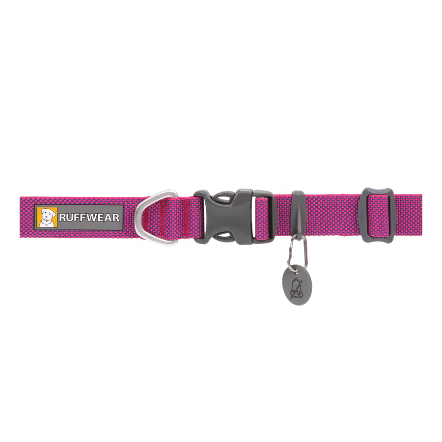 Ruffwear Hi & Light Series 2555-655-14-20 Lightweight Dog Collar, 14 to 20 in, D-Ring, 1 in W, Polyester, Alpenglow Pink - 2