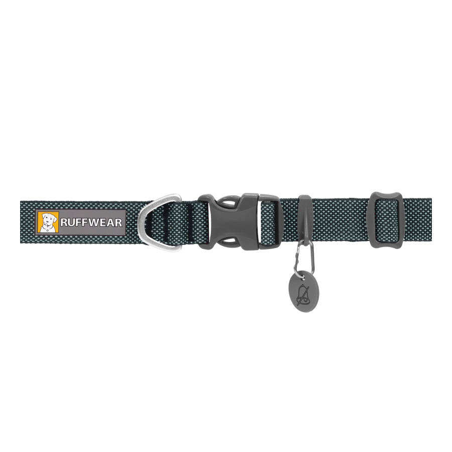 Ruffwear Hi & Light Series 2555-042-9-11 Lightweight Dog Collar, 9 to 11 in, D-Ring, 3/4 in W, Polyester, Basalt Gray - 2