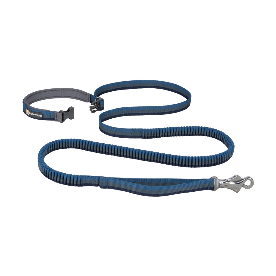 Ruffwear Roamer 40356-48073 Bungee Dog Leash, 7.3 to 11 ft L, 1 in W, Polyester, Orion Blue, Buckle - 5