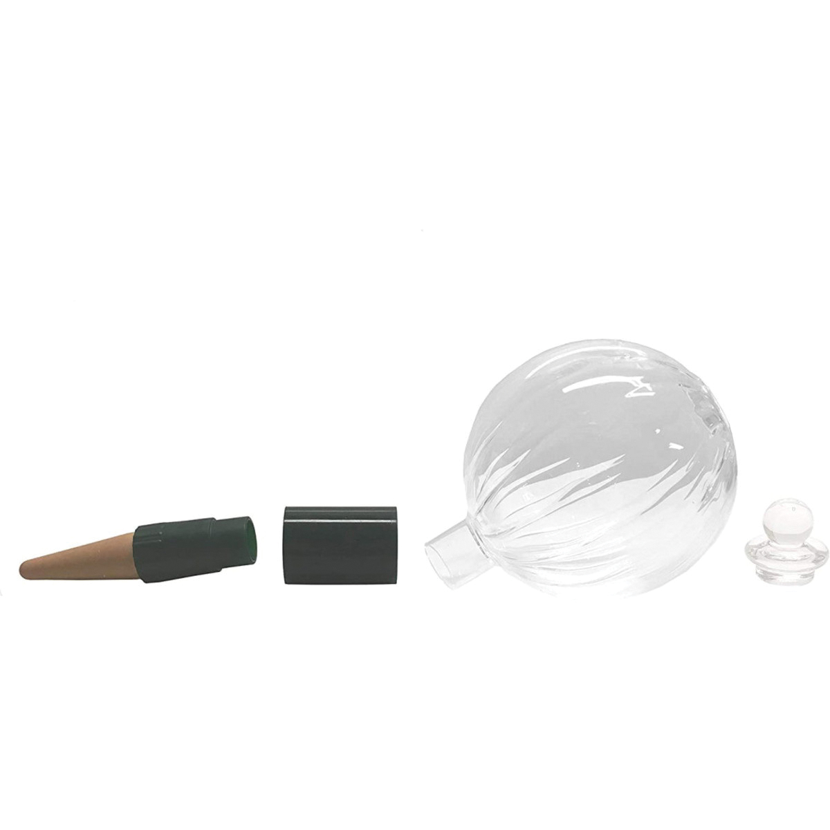 Sustainable Village IG15855 Blumat Globe, 4-3/8 in Dia, Clay/Glass/Plastic/Silicone - 2