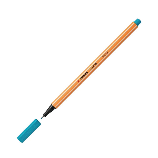 Stabilo point 88 Series 079253 Pen, Hex, 0.4 mm, Fine, Light Blue Ink - 5