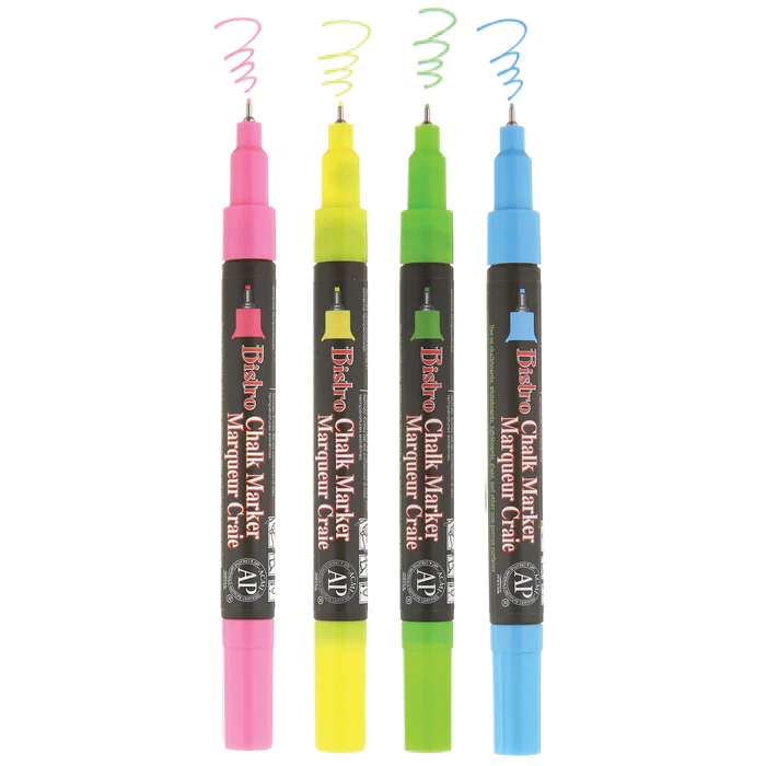 Marvy Uchida Bistro Series 485S-F8 Chalk Marker, Extra Fine Lead/Tip, 0.3 mm Lead/Tip, Fluorescent Violet Lead/Tip - 1