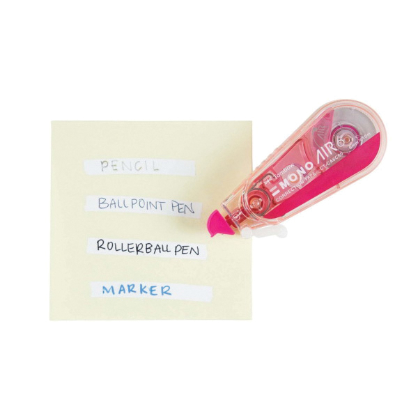 Tombow MONO Air Series 68695 Correction Tape, 394 in L, 1/4 in W, White - 5