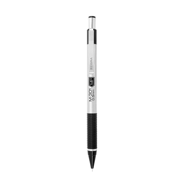 Zebra 3 Series 54310UPC Mechanical Pencil, 0.7 mm Lead, Standard Lead, Black Lead, Stainless Steel Barrel - 4