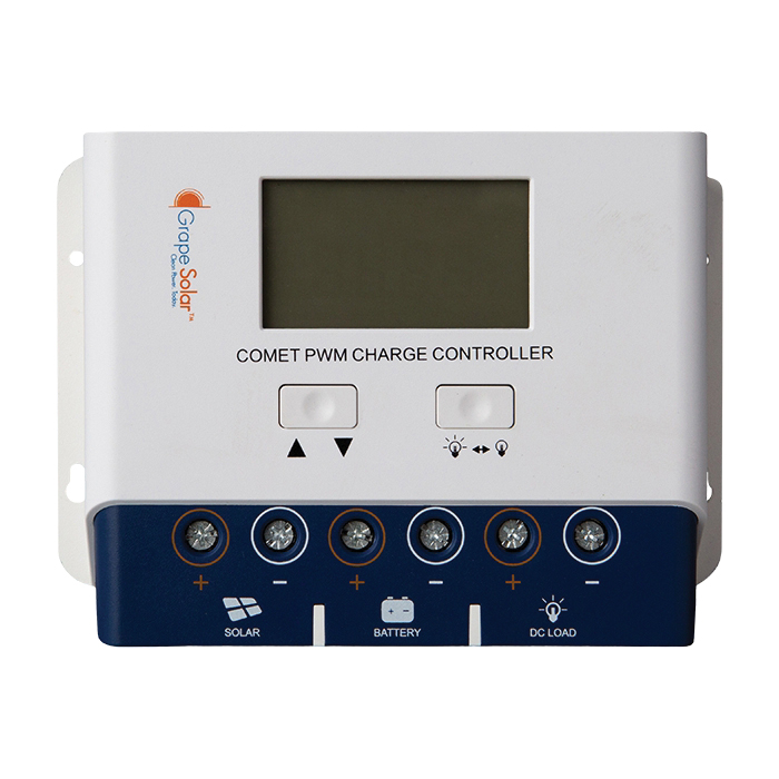 Grape Solar GS-PWM-COMET-40A PWM Solar Charge Controller, 24 VDC, 40 A System Rating