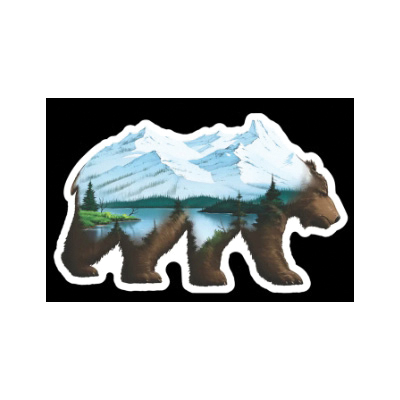 Decalcomania 10363 Mountain Bear Decal - 2
