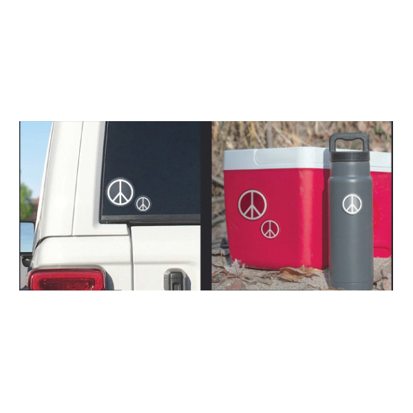 Decalcomania 9002 Peace Signs Decal - 2