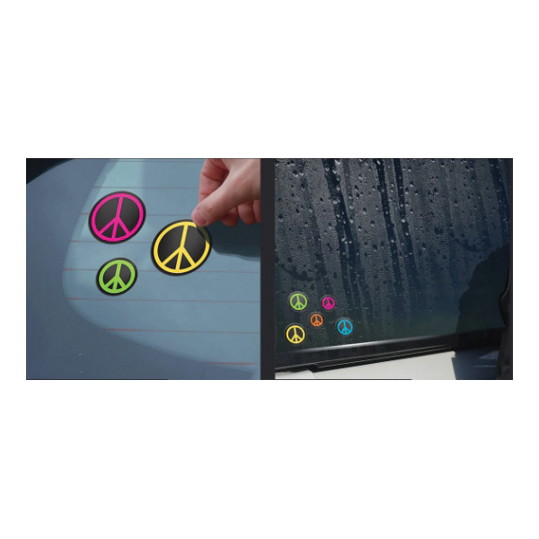 Decalcomania 10012 Color Peace Signs Decal - 4