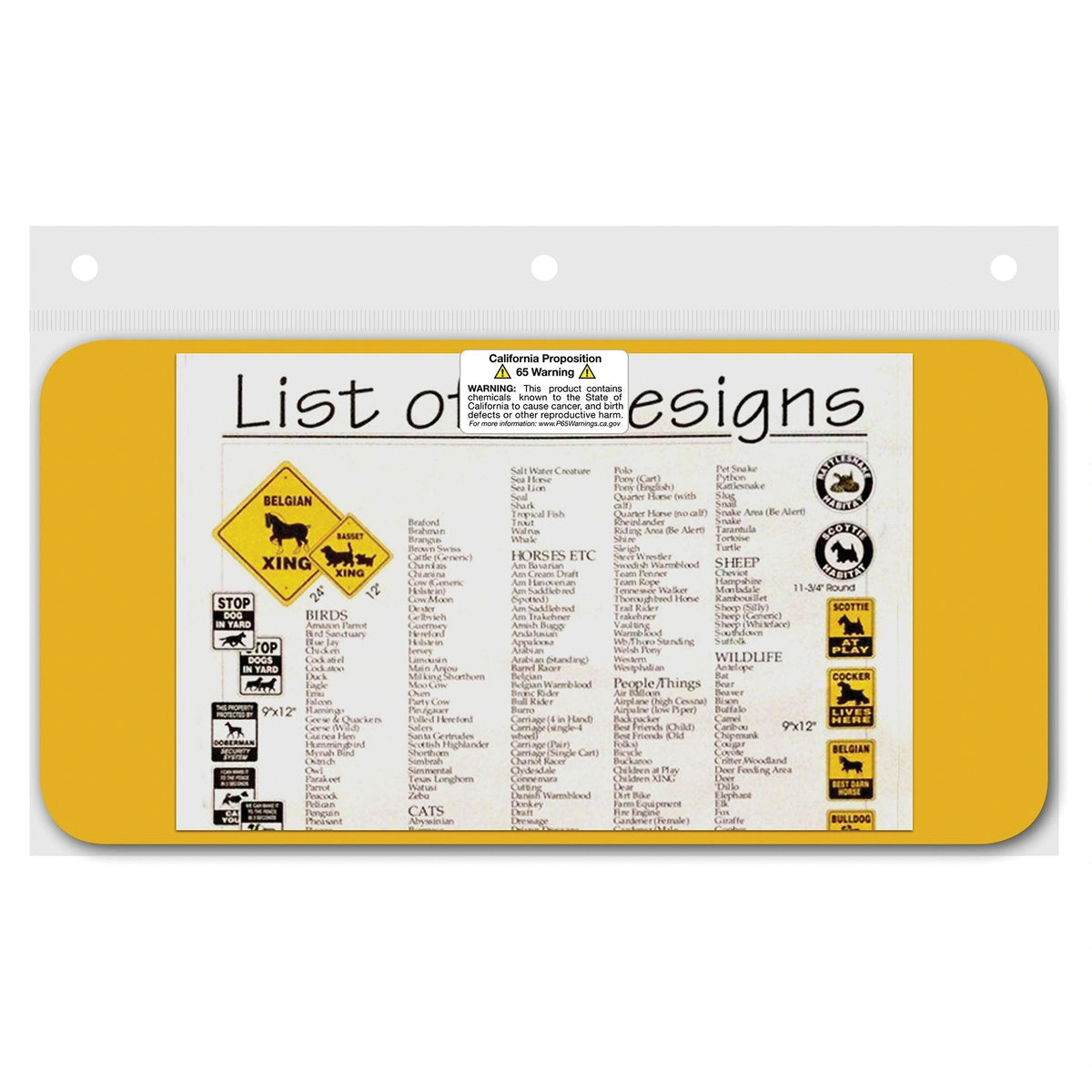 Noble Beasts Graphics Signs 3444446 Sign, Rectangular, Watchdog Takes Job Seriously, Black Legend, Yellow Background - 2