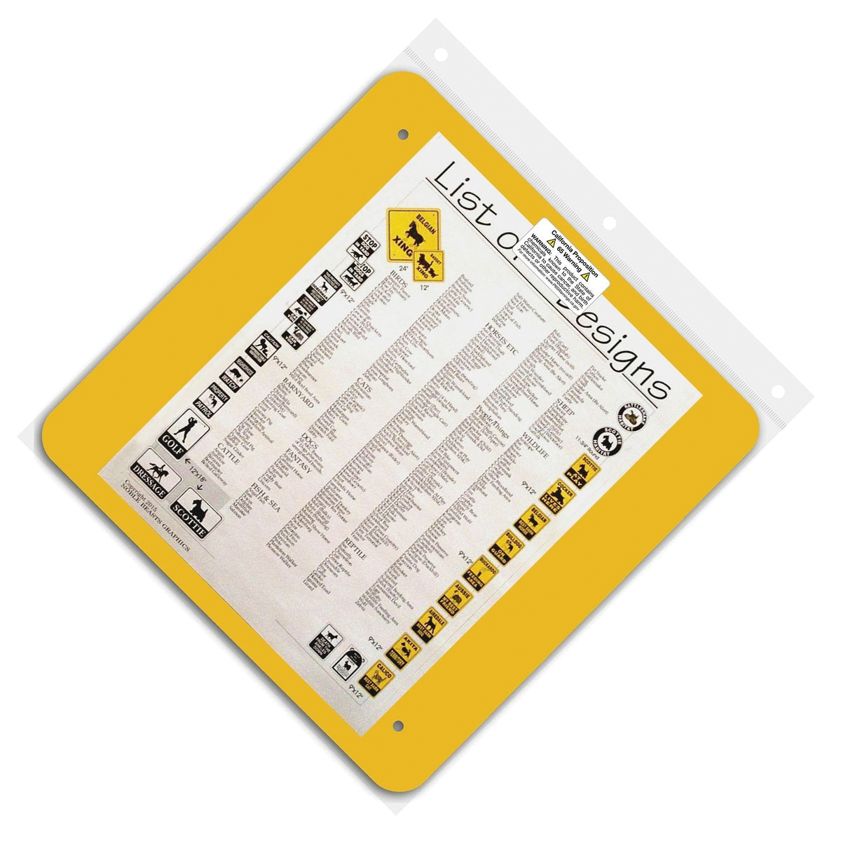 Noble Beasts Graphics Signs 20690 Sign, Bear Xing, Aluminum, 12 in L x 12 in W Dimensions - 2