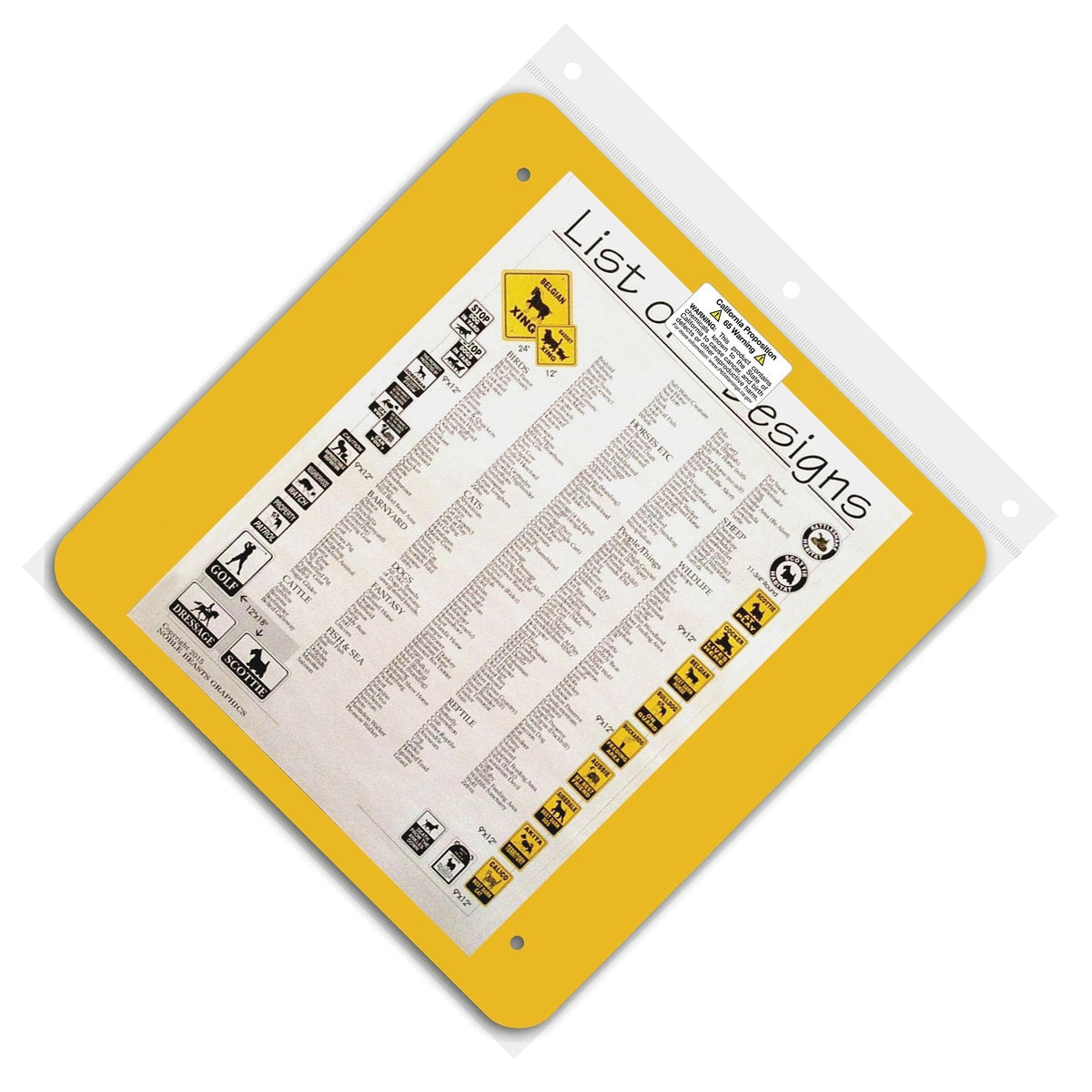 Noble Beasts Graphics Signs 20416 Sign, Llama Xing, Aluminum, 12 in L x 12 in W Dimensions - 2