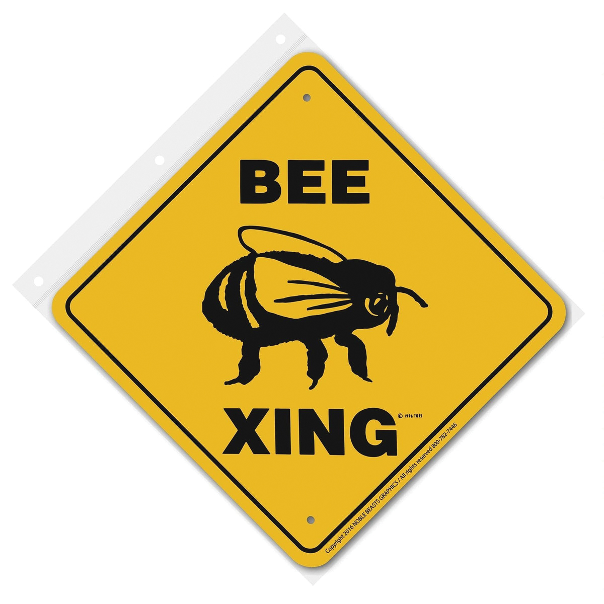 Noble Beasts Graphics Signs 20858 Sign, Bee Xing, Aluminum, 12 in L x 12 in W Dimensions - 3