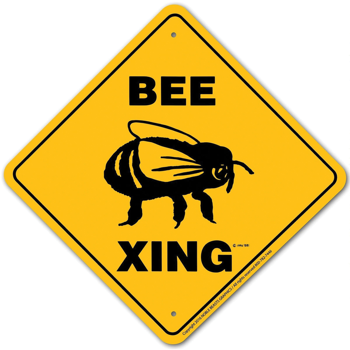 Noble Beasts Graphics Signs 20858 Sign, Bee Xing, Aluminum, 12 in L x 12 in W Dimensions - 4