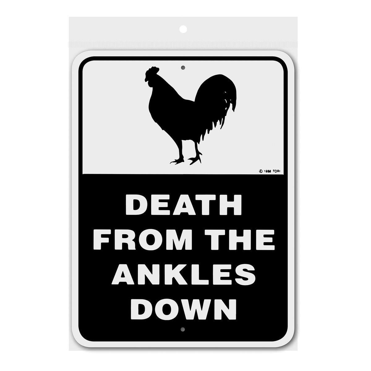 Noble Beasts Graphics Signs 32090048 Sign, Death From The Ankles Down, Aluminum, 12 in L x 9 in W Dimensions - 3
