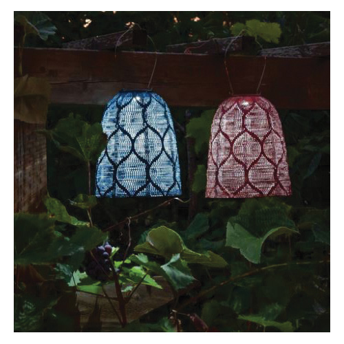 Allsop Soji Stella Series 32301 Solar Lantern, Bell, Battery, LED Lamp, Tyvek Fabric, Ultramarine - 3