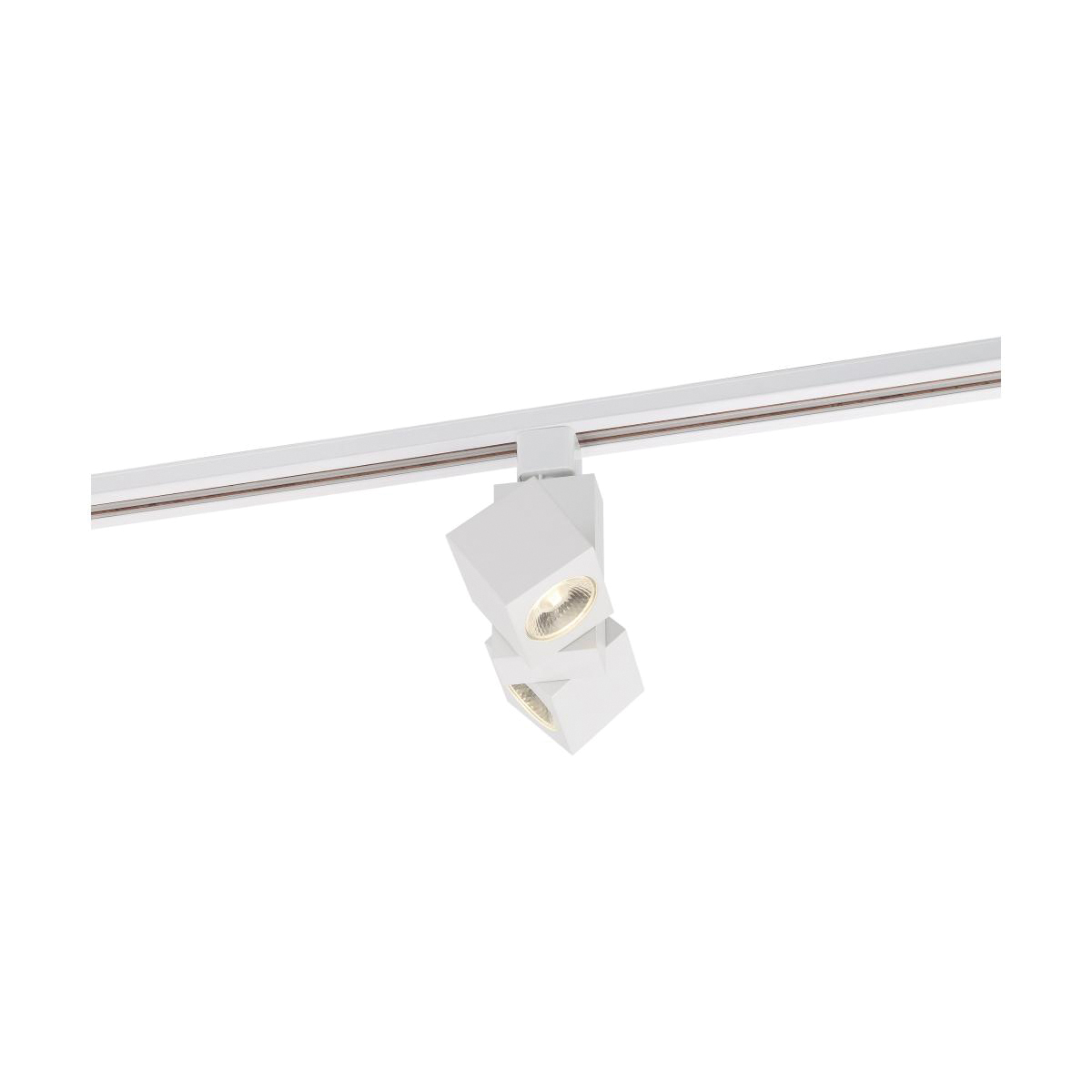 Satco TH487 Dual Square Track Head, 120 V, 2-Lamp, LED Lamp, 2040 Lumens, 3000 K Color Temp, White - 3