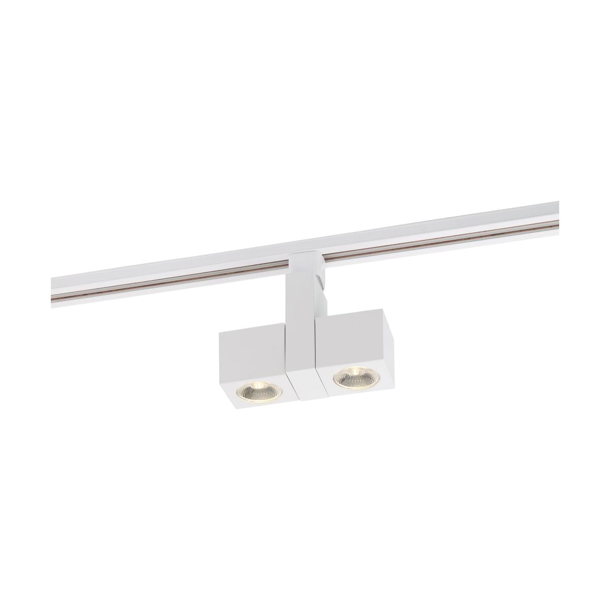 Satco TH487 Dual Square Track Head, 120 V, 2-Lamp, LED Lamp, 2040 Lumens, 3000 K Color Temp, White - 4