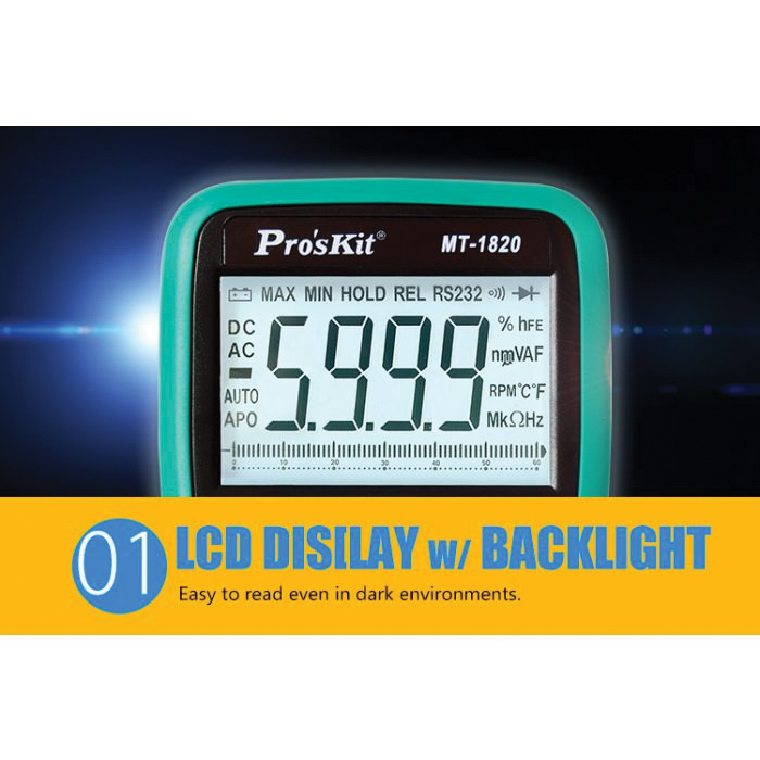 Pro'sKit MT-1820 Digital Multi-Meter, Analog Display - 4