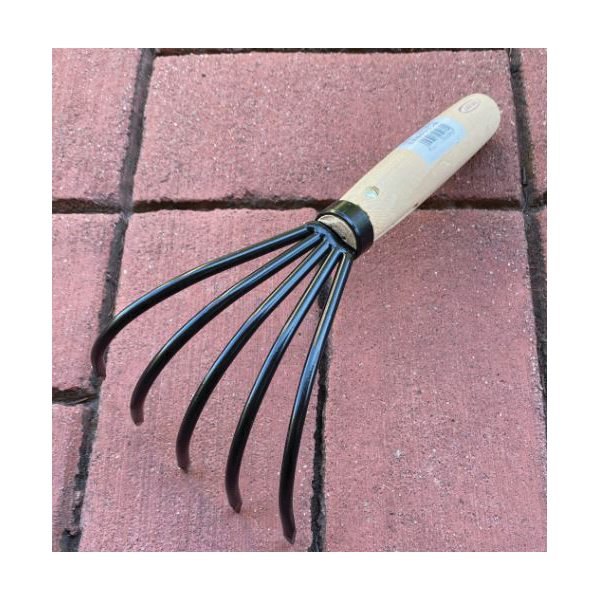 SFA ONI P-55 Hand Rake, 8-1/2 in L, 5-Tine, Wood Handle - 3