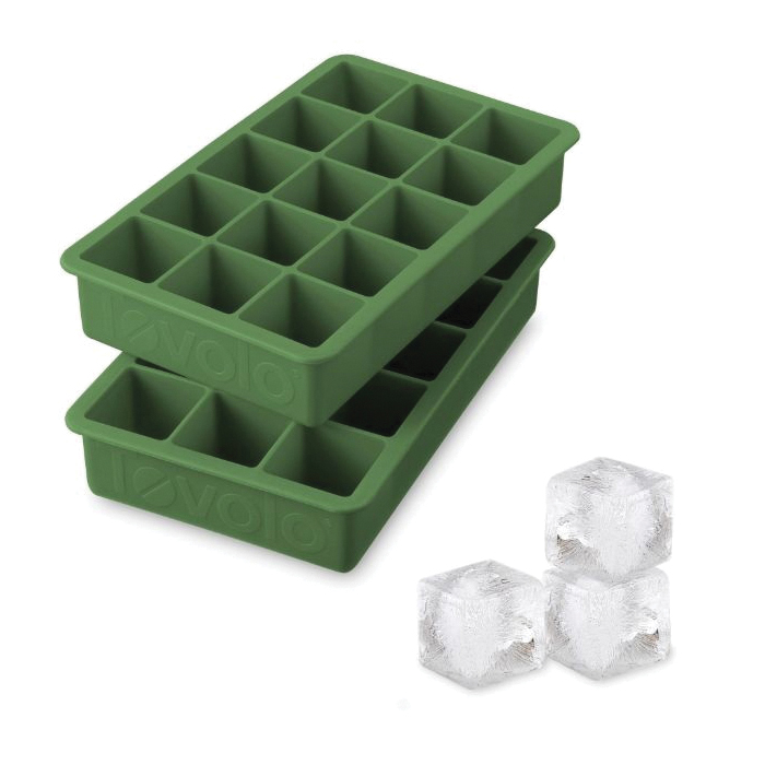 Tovolo 22017-500 Ice Tray, 15-Compartment, Silicone, Pesto, 7-1/4 in L, 4-1/2 in W, 1 in Thick, Dishwasher Safe: Yes - 3