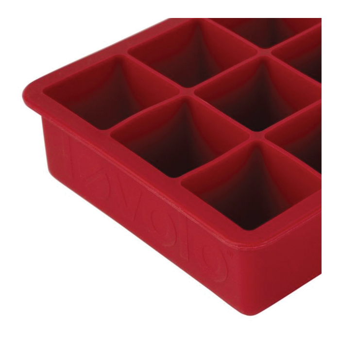 Tovolo 22017-400 Ice Tray, 15-Compartment, Silicone, Cayenne, 7-1/4 in L, 4-1/2 in W, 1 in Thick, Dishwasher Safe: Yes - 4
