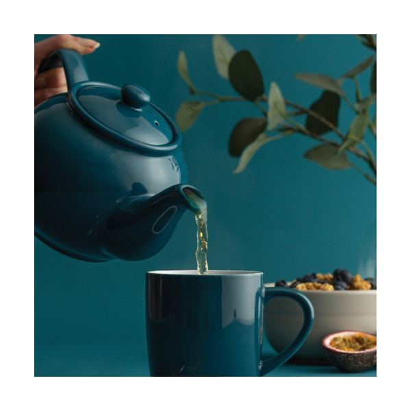 Typhoon 0056.739 Tea Pot, 450 mL, Stoneware, Teal, 105 mm H, Dishwasher Safe: Yes - 3