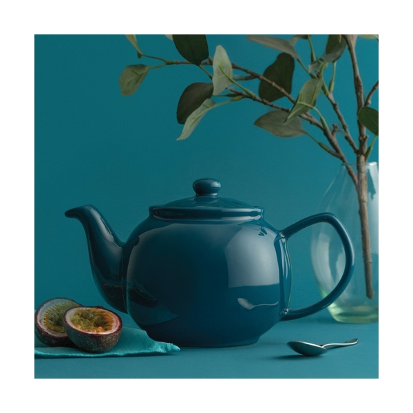 Typhoon 0056.743 Tea Pot, 1100 mL, Stoneware, Teal, 135 mm H, Dishwasher Safe: Yes - 3