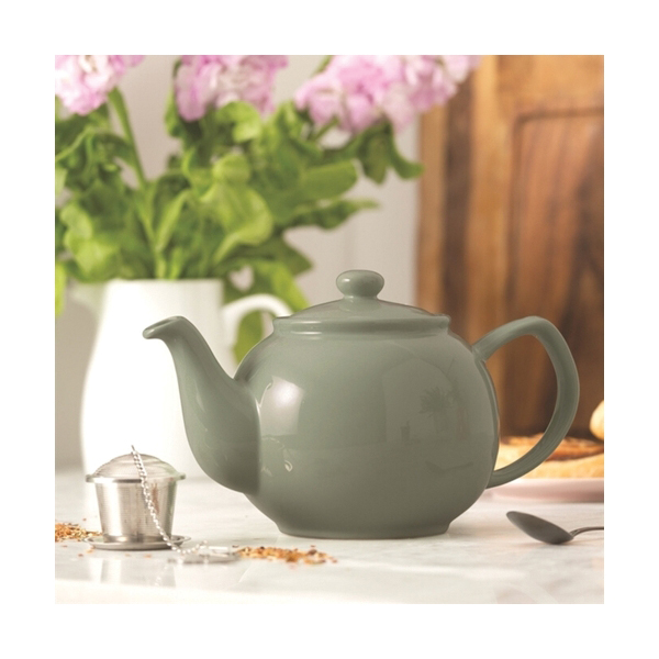 Typhoon 0059.677 Tea Pot, 1100 mL, Stoneware, Sage Green, 140 mm H, Dishwasher Safe: Yes - 2