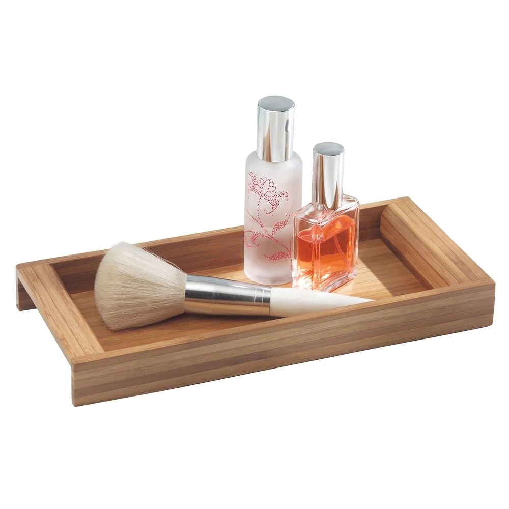 iDESIGN Formbu Series 86242 Vanity Tray, 11.1 in L, 5.1 in W, 1.2 in H, Wood, Natural - 2