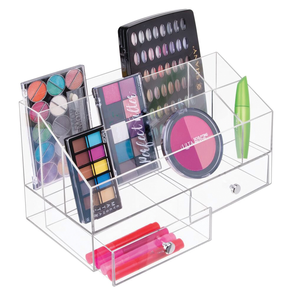 iDESIGN 36710 Cosmetic Organizer, 12.97 x 6.96 x 8.25 in Outside, 5-Compartment, Plastic, Clear - 3