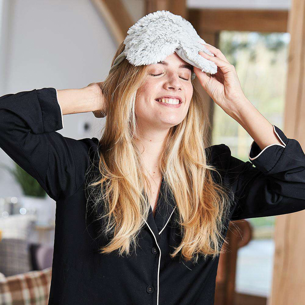 Warmies Marshmallow CPE-MARSH-G Eye Mask, 8-1/2 x 4 x 2 in, Gray - 2
