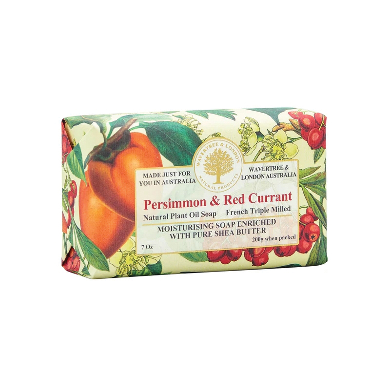 Wavertree & London WL-14 Soap, Bar, Persimmon, Red Currant, 7 oz, Pack - 2